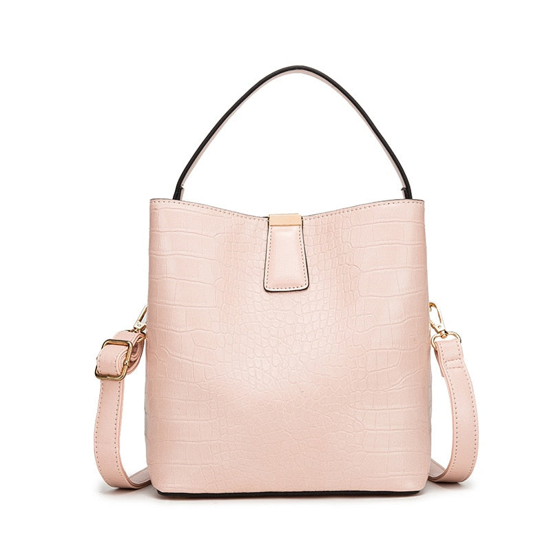 The Elena Croc-Effect Shoulder Bag