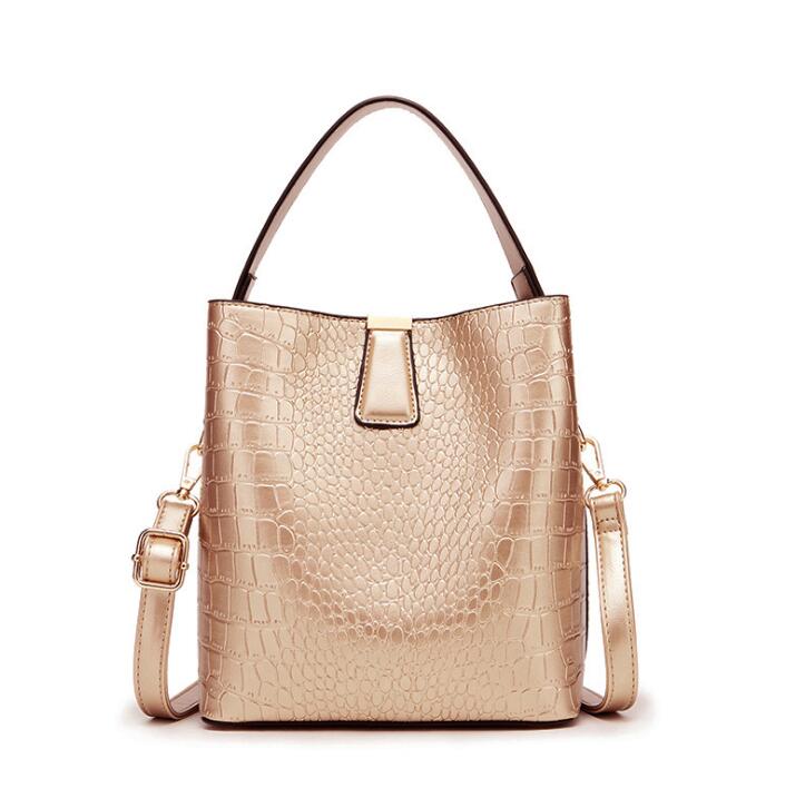 The Elena Croc-Effect Shoulder Bag