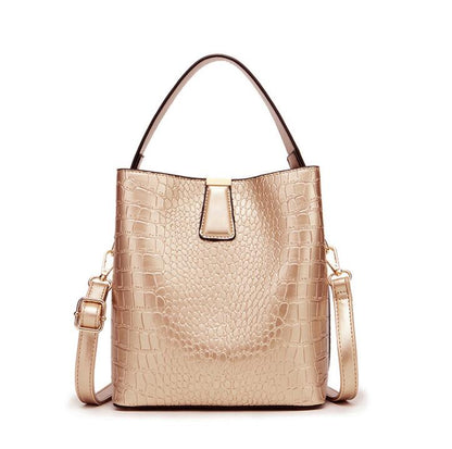 The Elena Croc-Effect Shoulder Bag