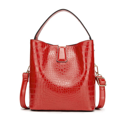 The Elena Croc-Effect Shoulder Bag