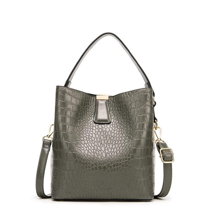 The Elena Croc-Effect Shoulder Bag