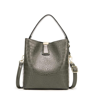 The Elena Croc-Effect Shoulder Bag