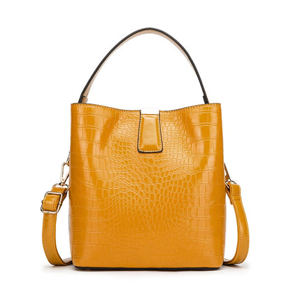 The Elena Croc-Effect Shoulder Bag