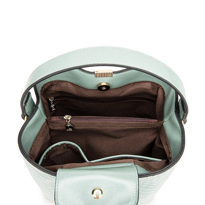 The Elena Croc-Effect Shoulder Bag