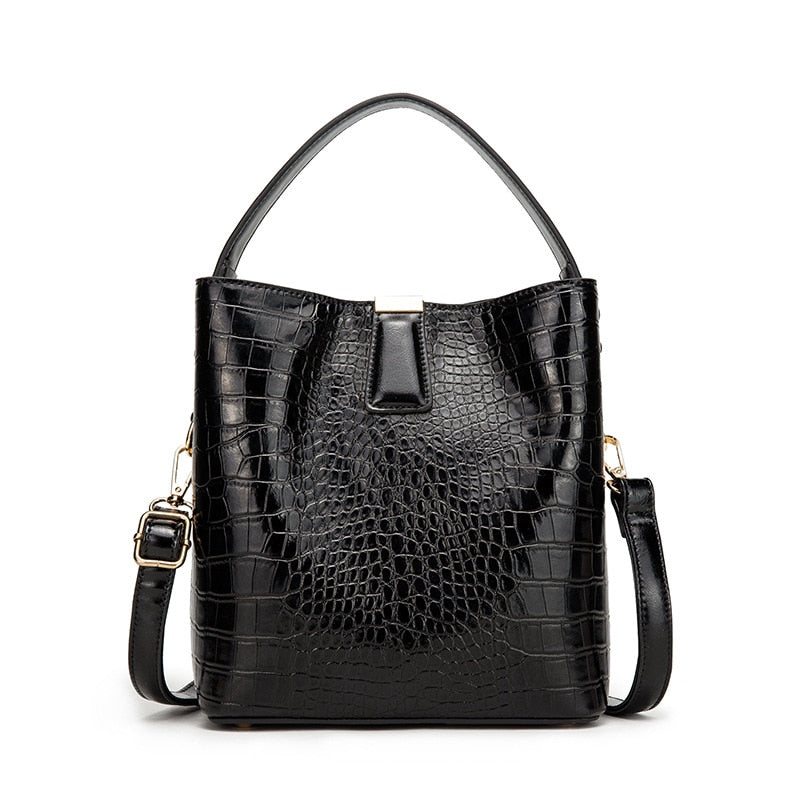 The Elena Croc-Effect Shoulder Bag