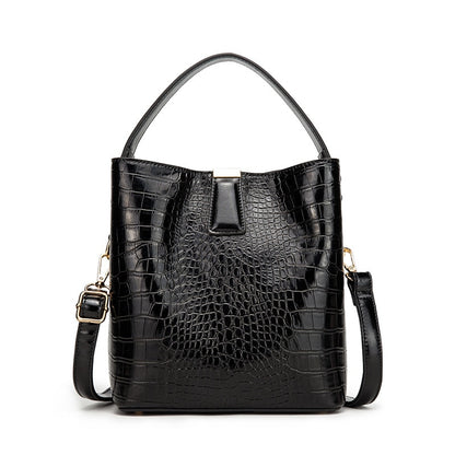 The Elena Croc-Effect Shoulder Bag