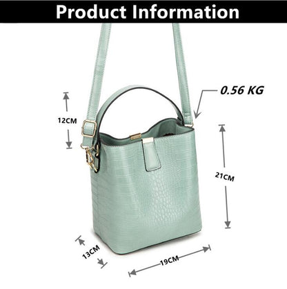The Elena Croc-Effect Shoulder Bag