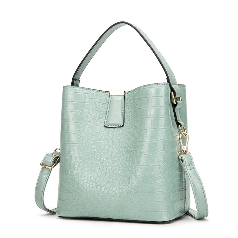 The Elena Croc-Effect Shoulder Bag