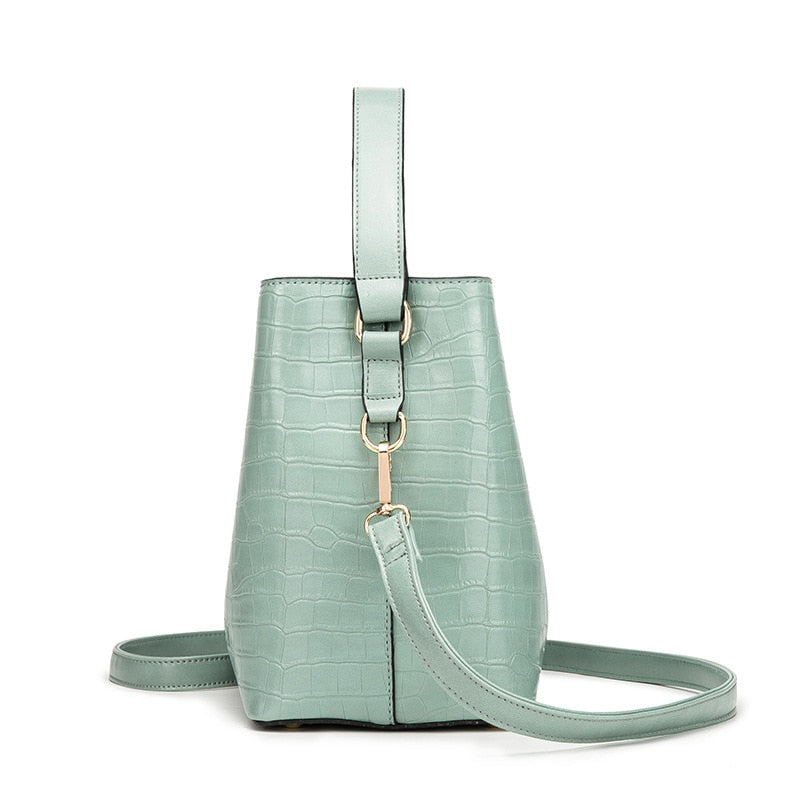 The Elena Croc-Effect Shoulder Bag