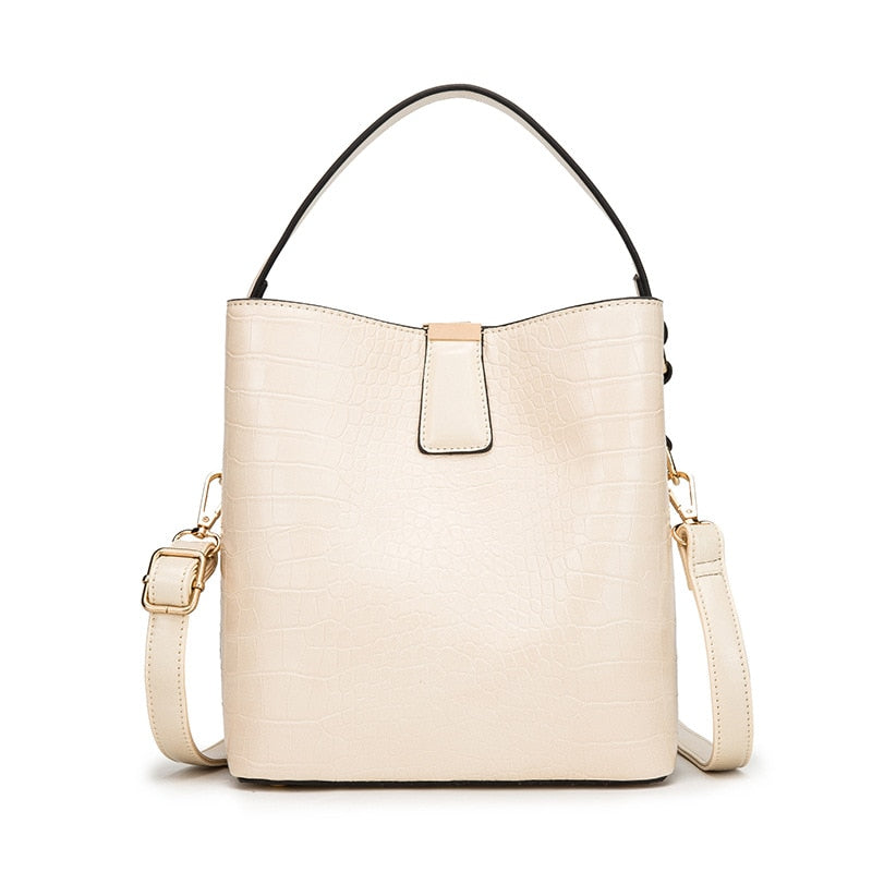 The Elena Croc-Effect Shoulder Bag