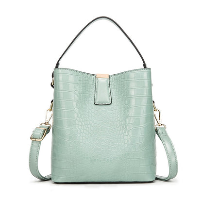 The Elena Croc-Effect Shoulder Bag